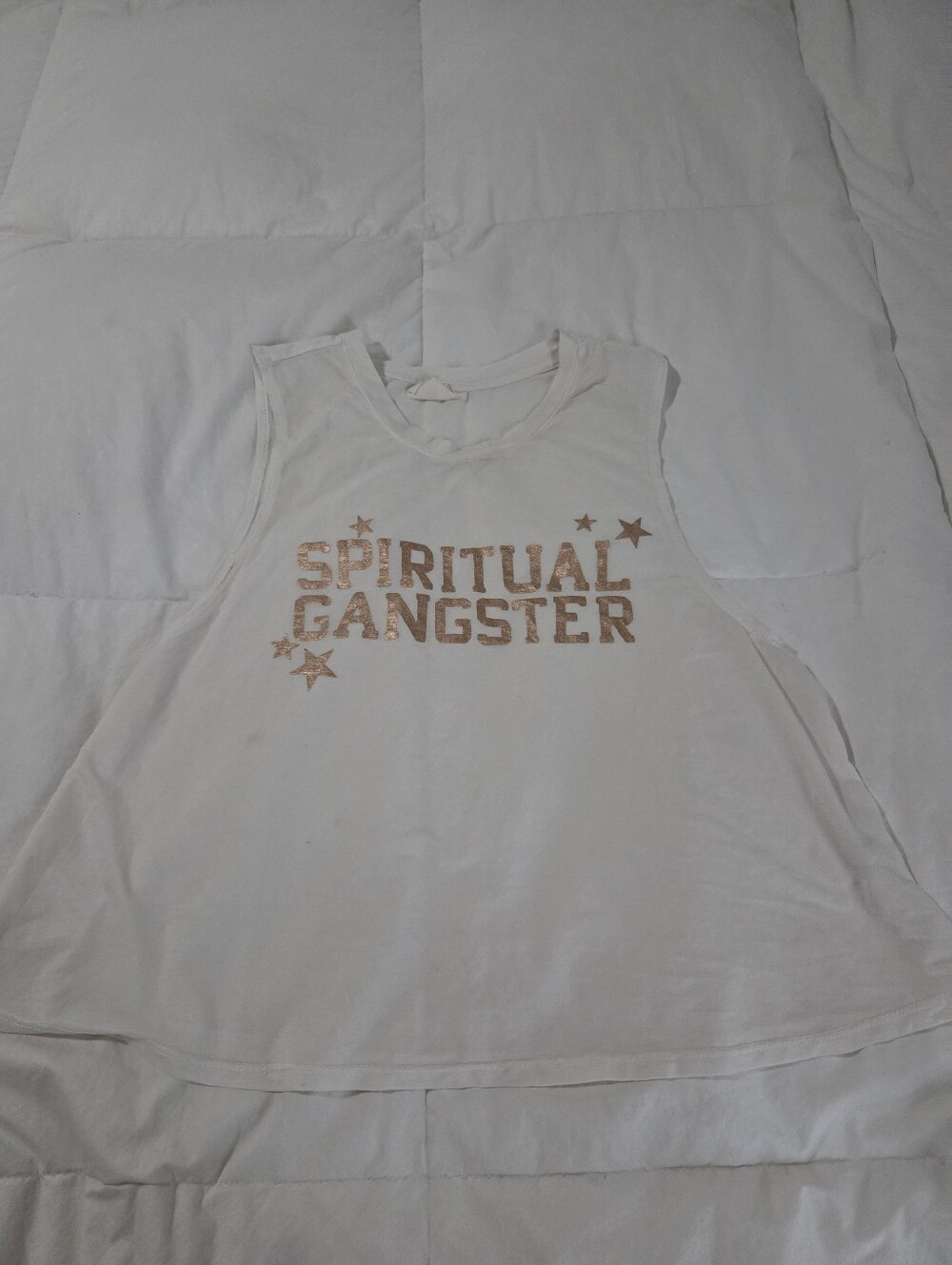 Spiritual Ganster Tank Size L Ivory/gold